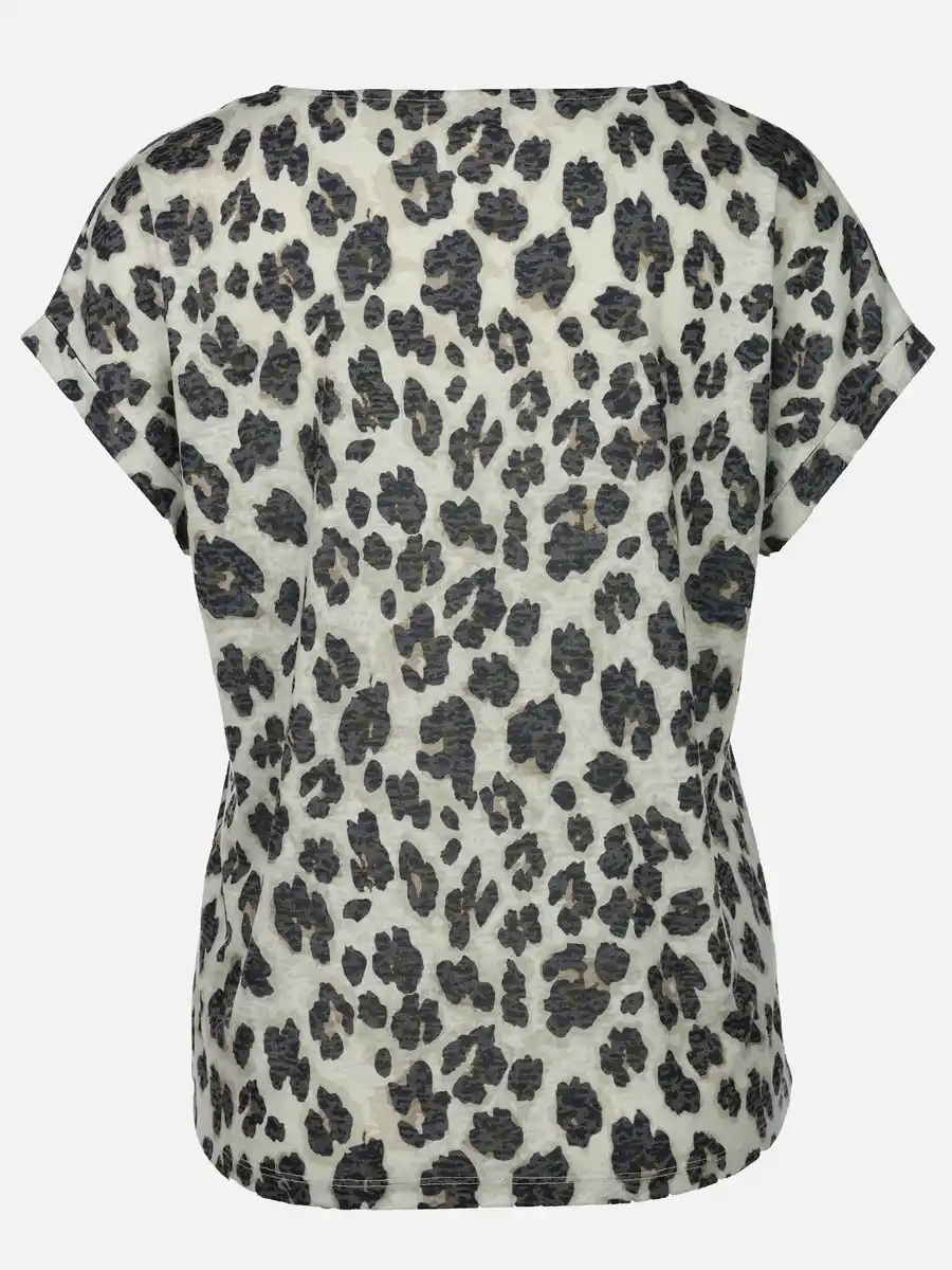 Bild 2 von Damen Ausbrenner Shirt mit Alloverprint Braun