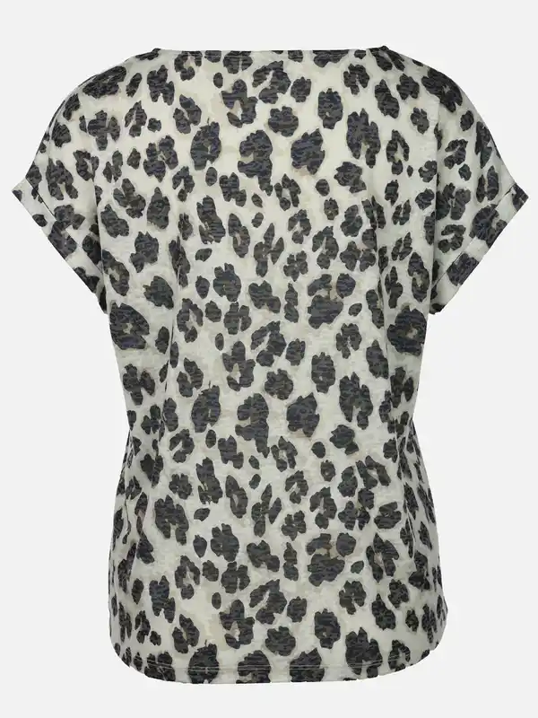 Bild 2 von Damen Ausbrenner Shirt mit Alloverprint Braun