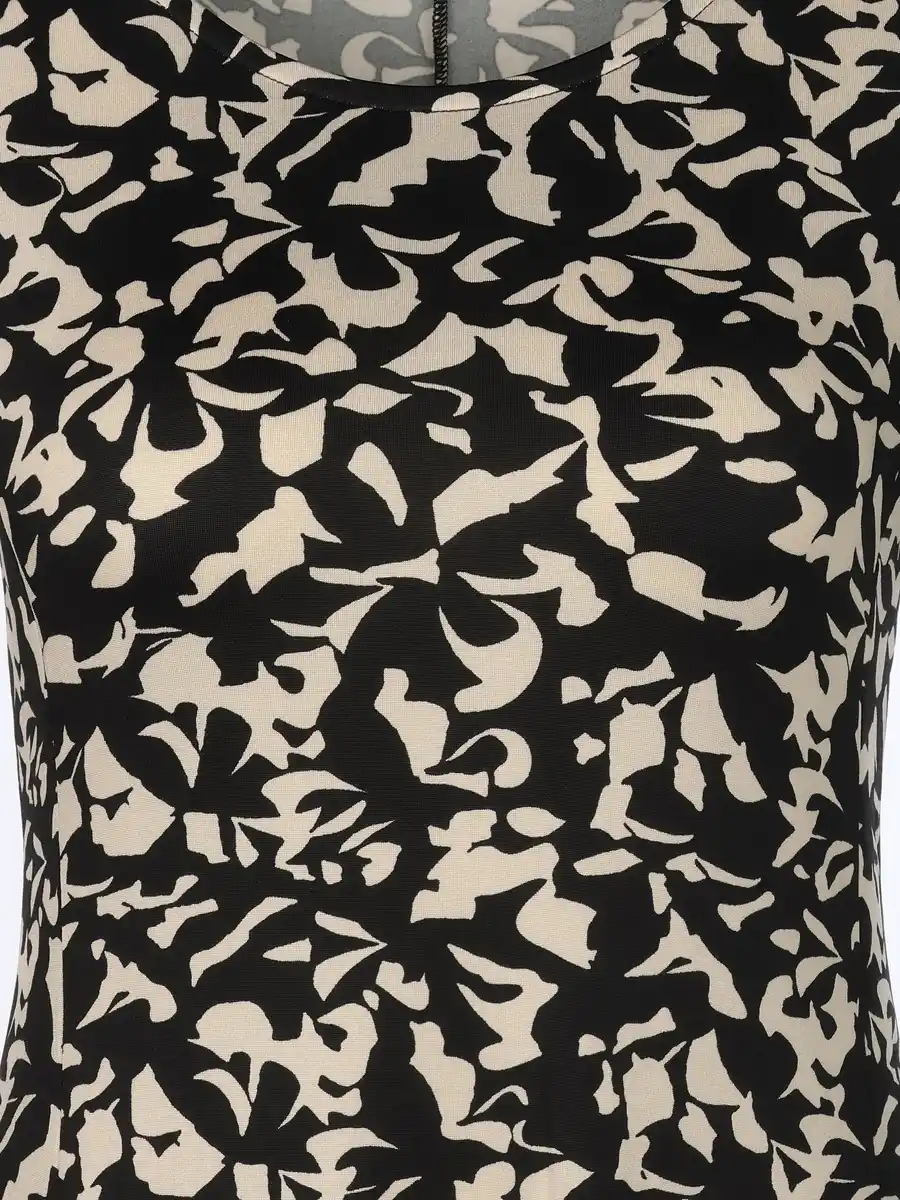 Bild 3 von Damen Jerseykleid mit Alloverprint Schwarz