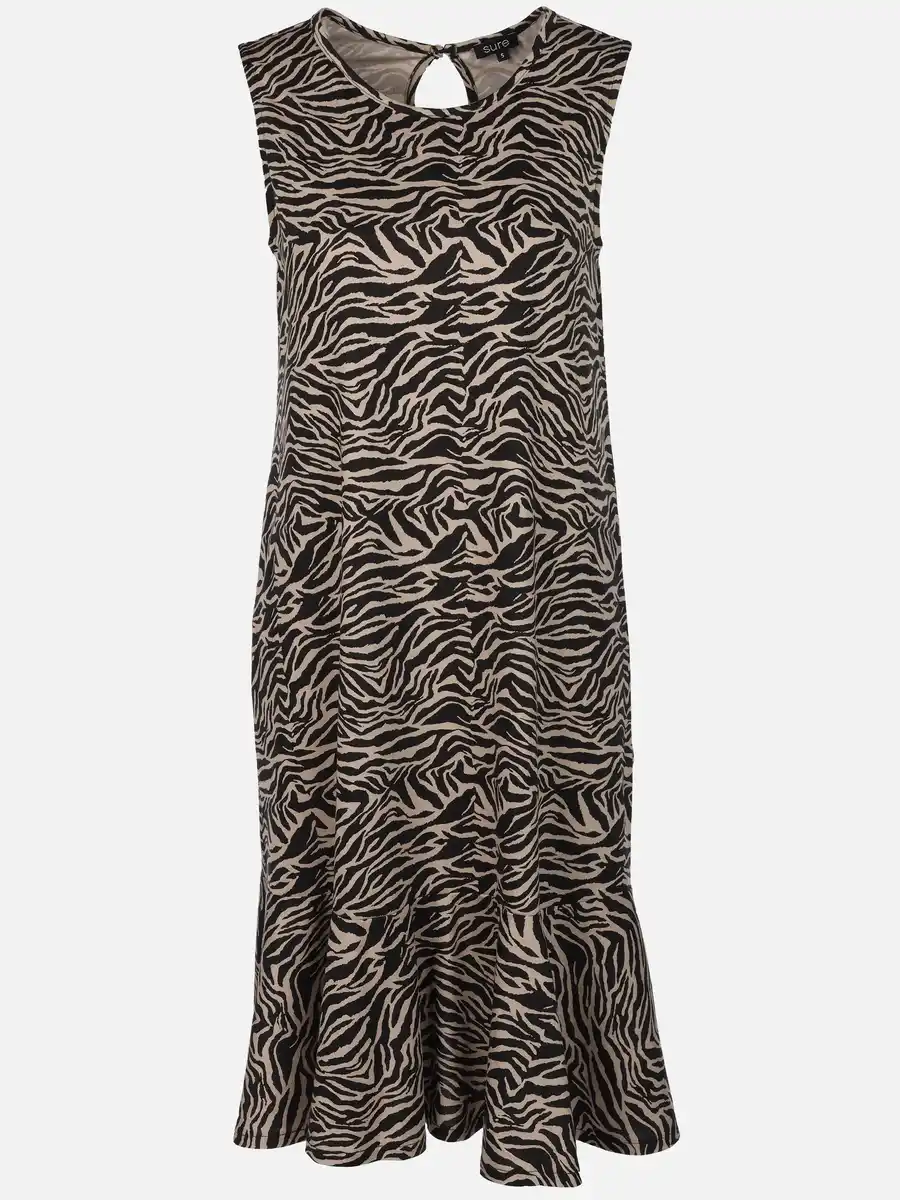 Bild 1 von Damen Jerseykleid mit Alloverprint Schwarz