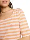 Bild 1 von Damen T-Shirt mit Streifenmuster Orange