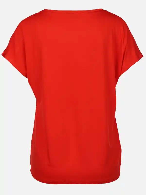 Bild 2 von Damen Shirt im Materialmix Rot
