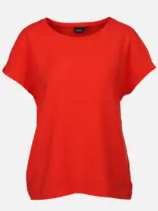 Damen Shirt im Materialmix Rot