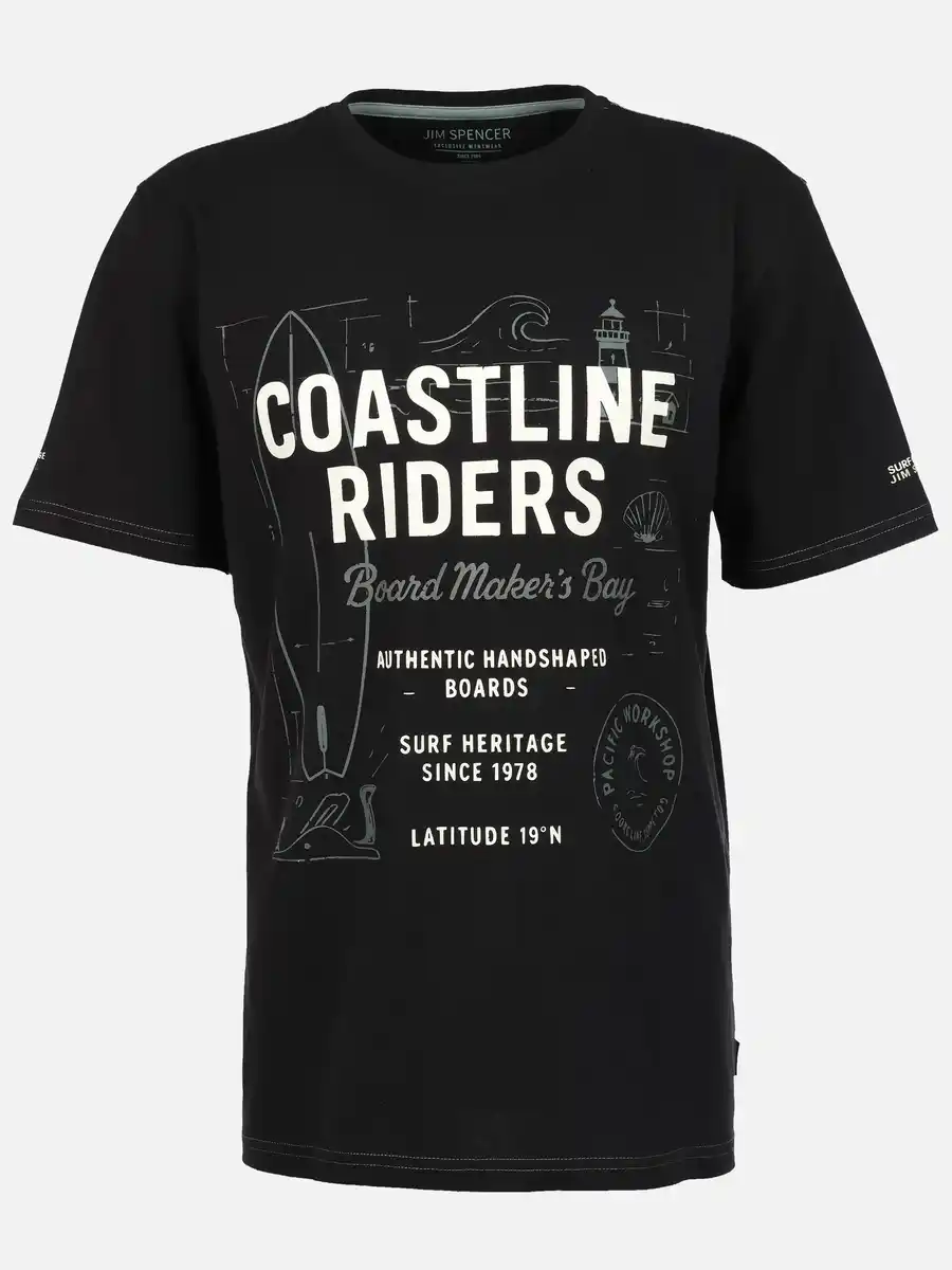 Bild 1 von Herren Shirt mit Frontprint Schwarz