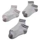 Bild 1 von CRANE Damen-/Herren-Fitnesssocken 3er-Pack, Low cut, Grau/Lila/Rot, 35/38