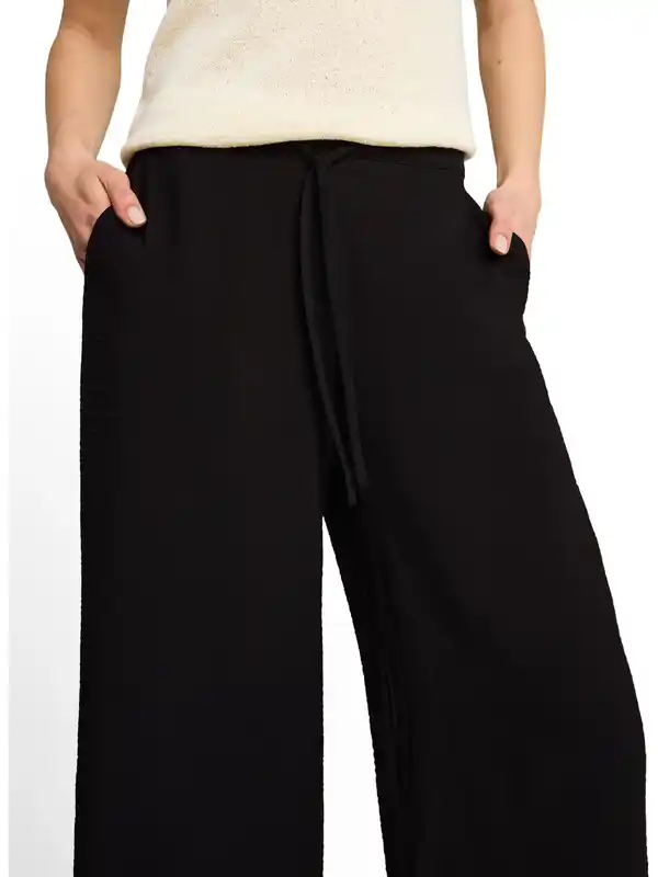 Bild 3 von Damen Hose mit Kordelzug Schwarz