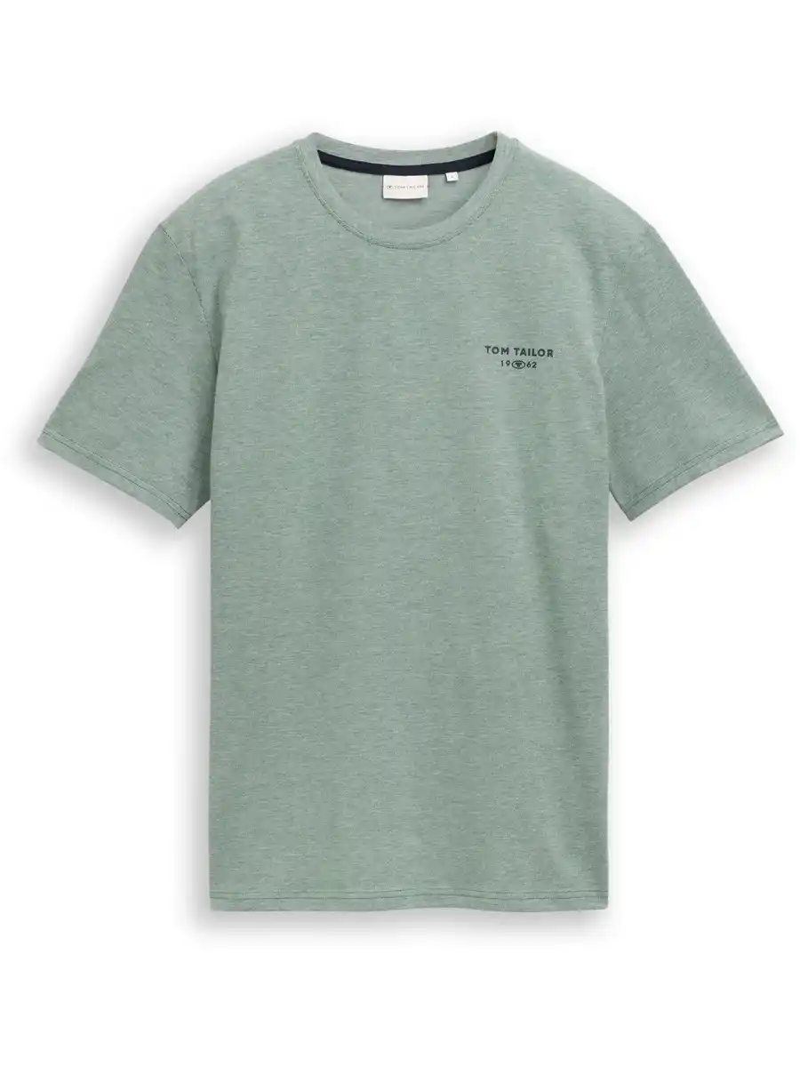 Bild 2 von Herren T-Shirt in melierter Piqué-Optik Grün
