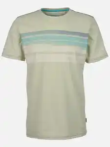 Herren T-Shirt mit Streifenpartie Grün