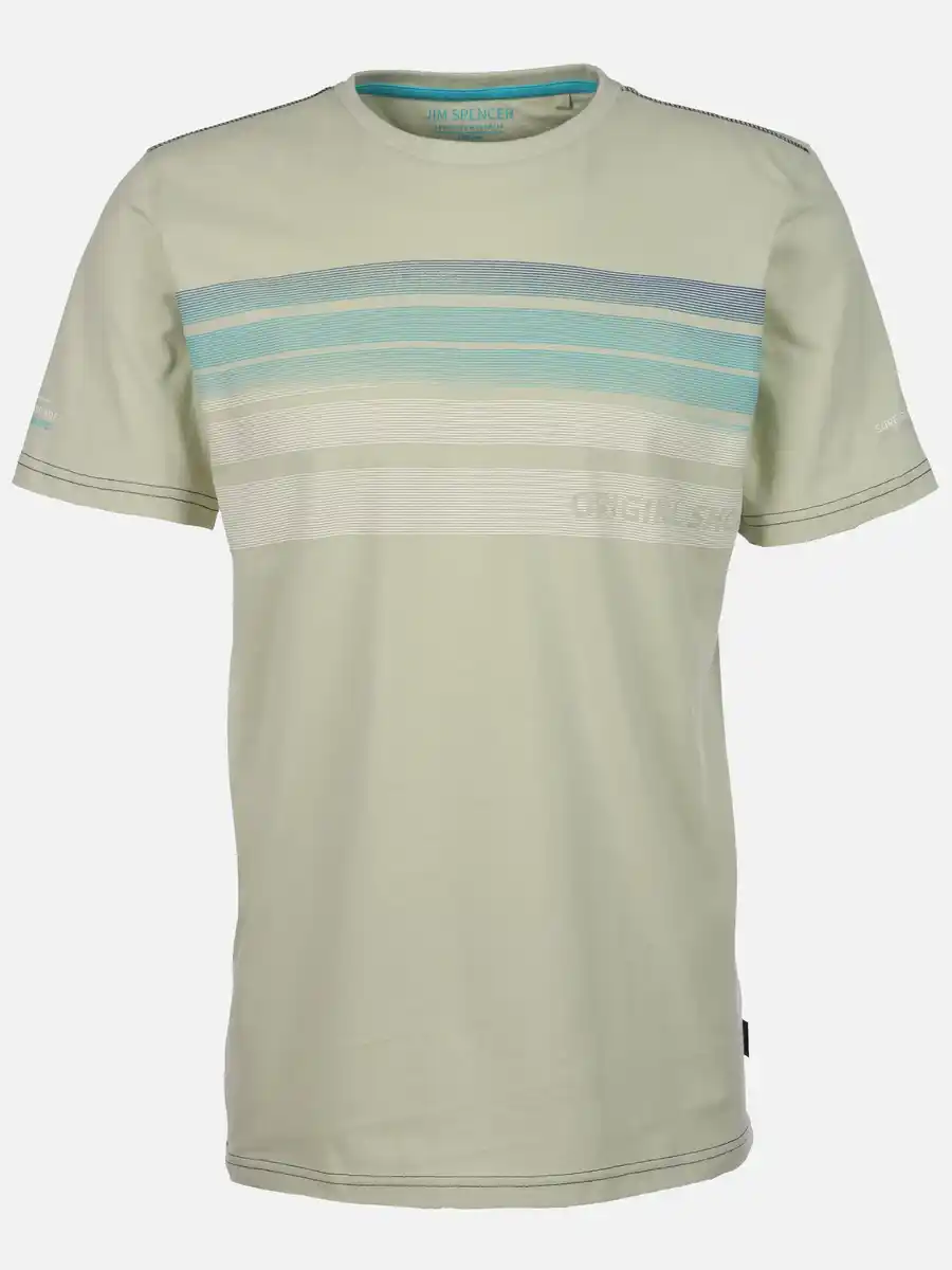 Bild 1 von Herren T-Shirt mit Streifenpartie Grün