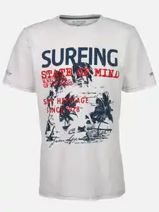 Herren Shirt mit Frontprint Weiß