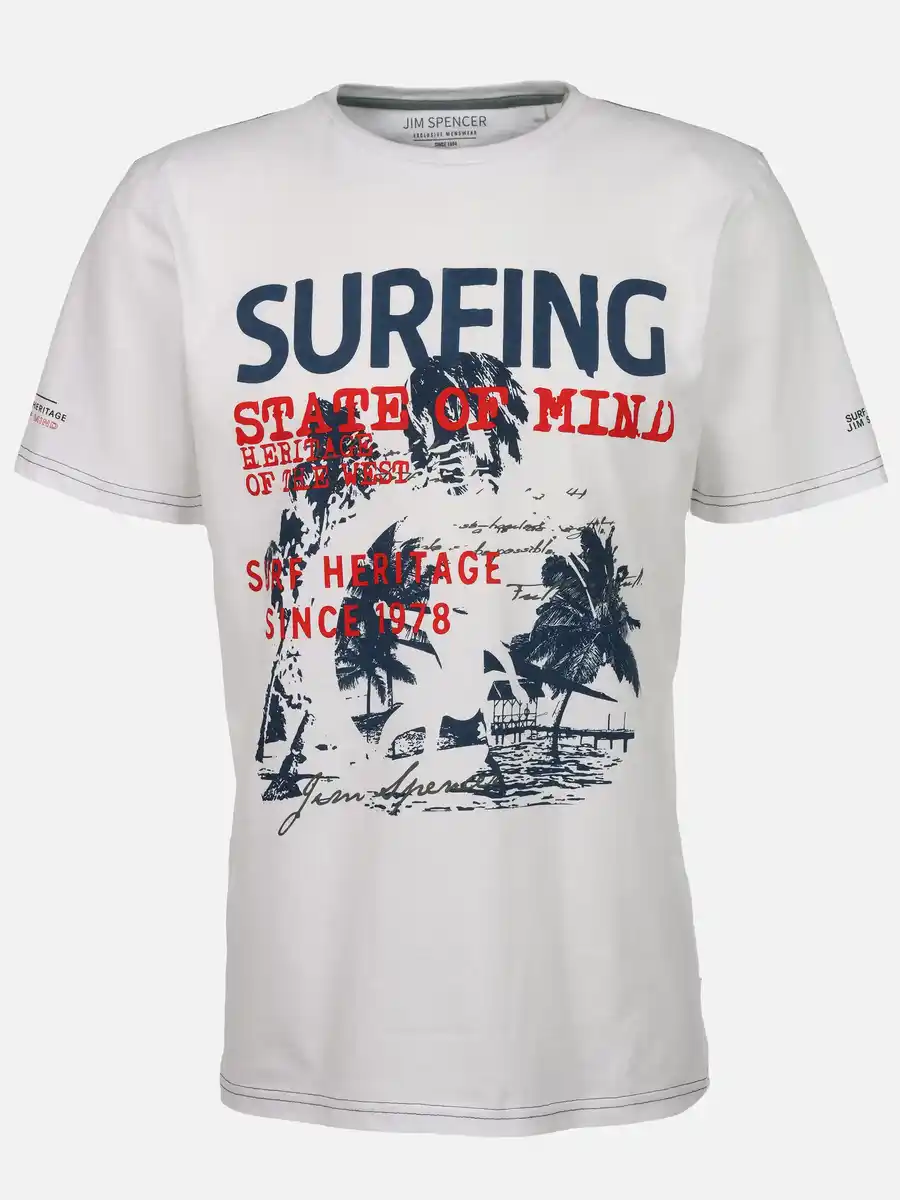 Bild 1 von Herren Shirt mit Frontprint Weiß