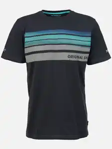 Herren T-Shirt mit Streifenpartie Blau
