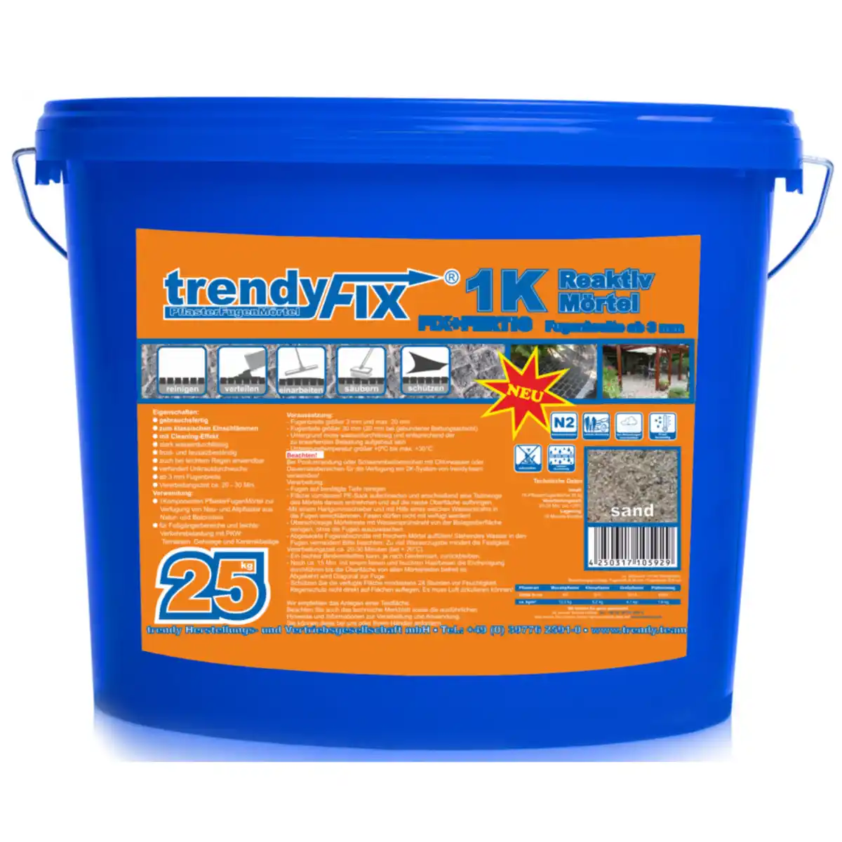 Bild 1 von trendyFIX® Pflasterfugenmörtel 1K 25 kg, sand