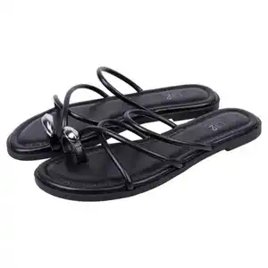 UP2FASHION WOMEN Damen Riemchensandalen, Schwarz, 37
