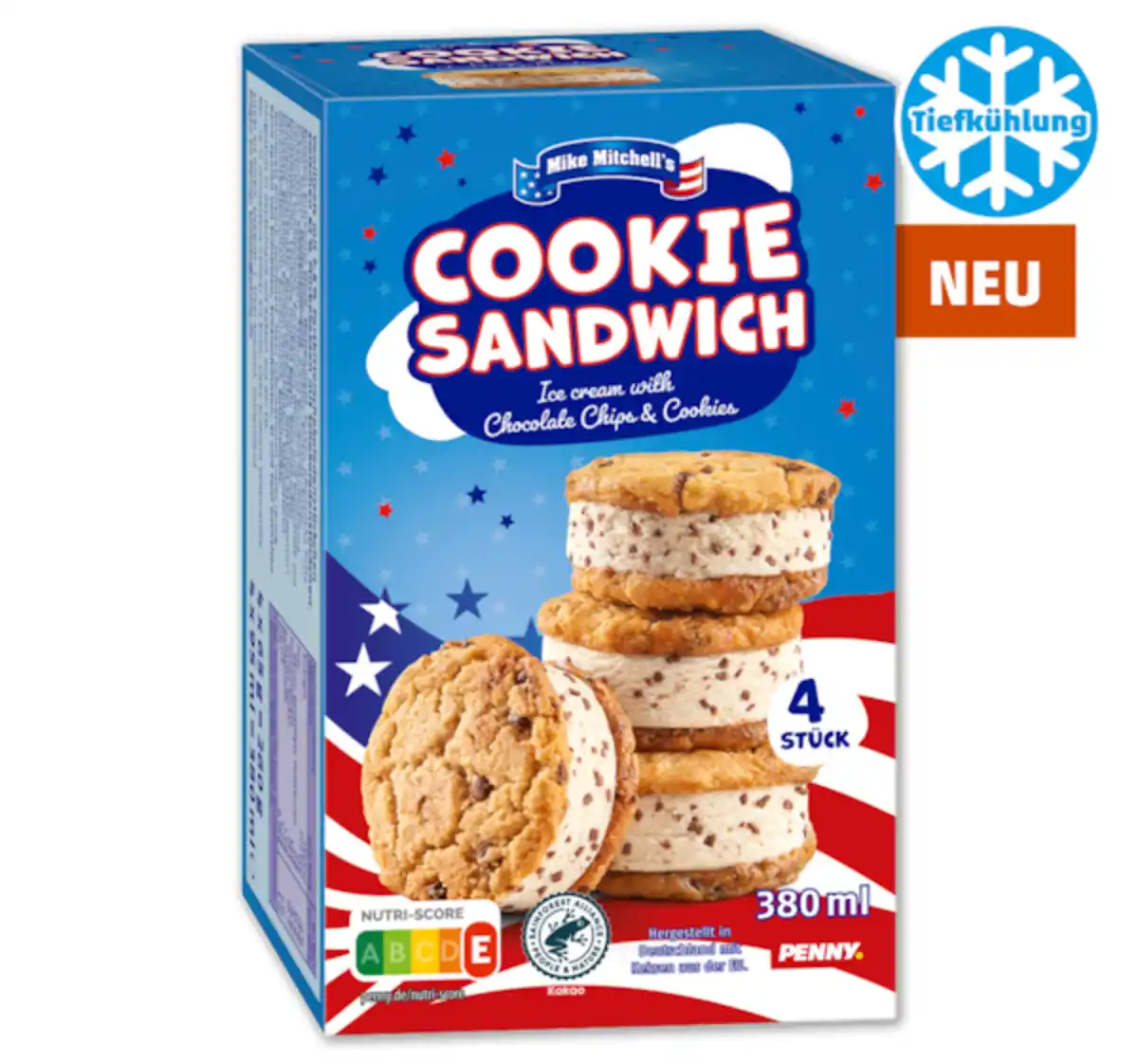 Bild 1 von MIKE MITCHELL’S Cookie Sandwich Ice Cream*