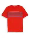 Bild 2 von Herren T-Shirt mit grafischem Brustprint Rot
