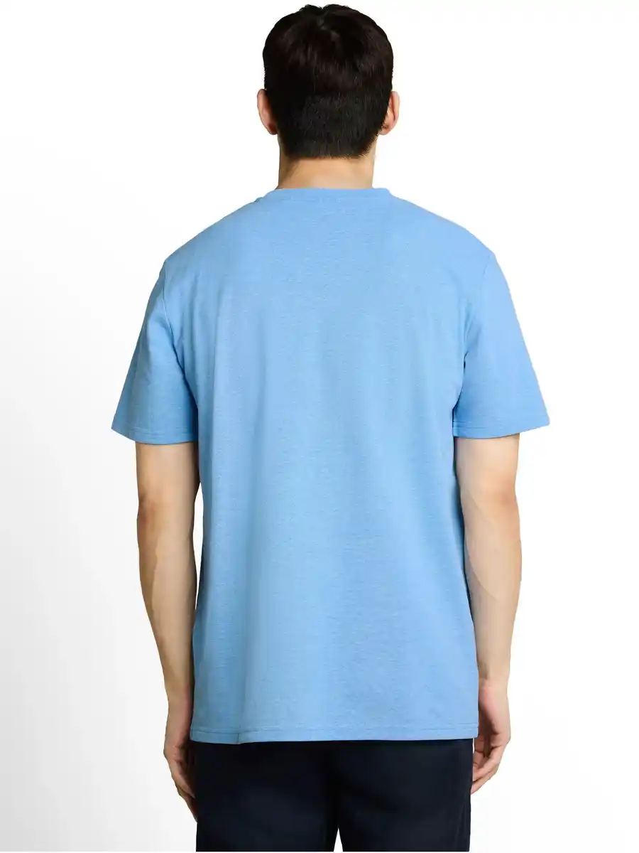 Bild 1 von Herren T-Shirt in melierter Piqué-Optik Blau