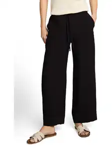 Damen Hose mit Kordelzug Schwarz