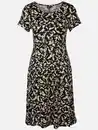 Bild 1 von Damen Jerseykleid mit Alloverprint Schwarz