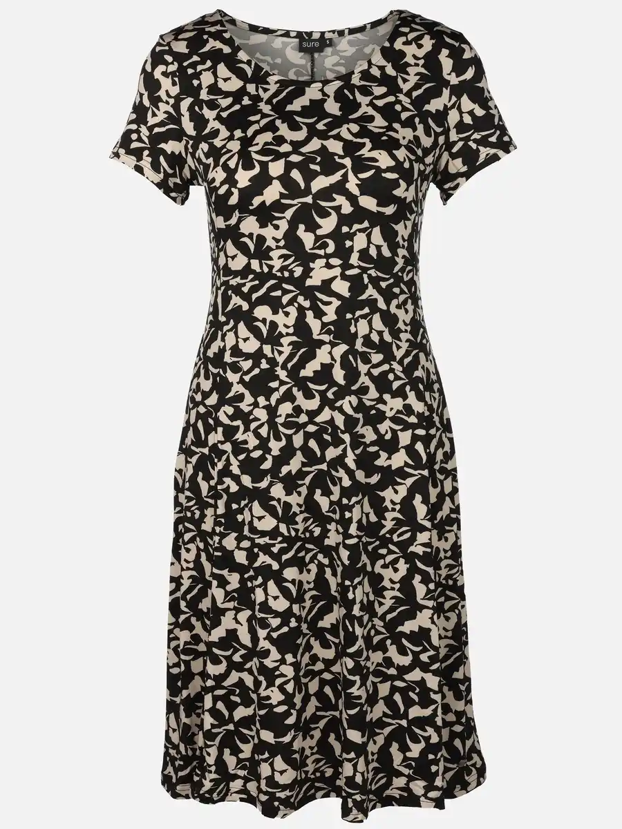 Bild 1 von Damen Jerseykleid mit Alloverprint Schwarz