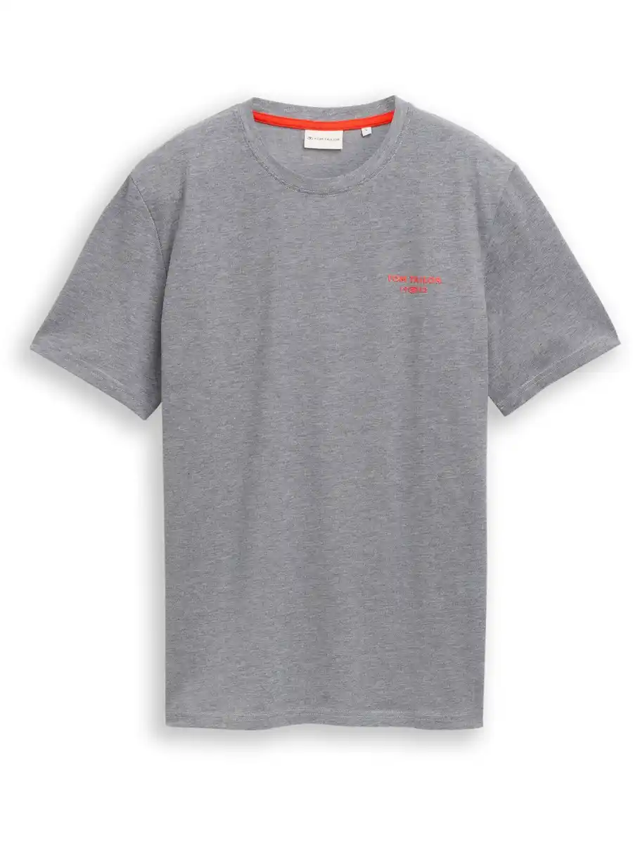 Bild 2 von Herren T-Shirt in melierter Piqué-Optik Blau