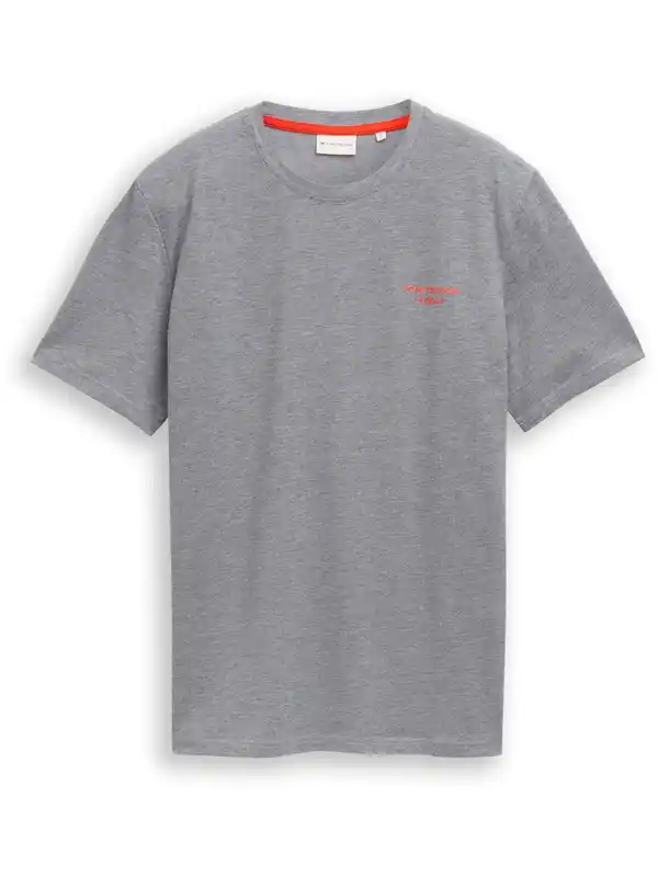 Bild 2 von Herren T-Shirt in melierter Piqué-Optik Blau