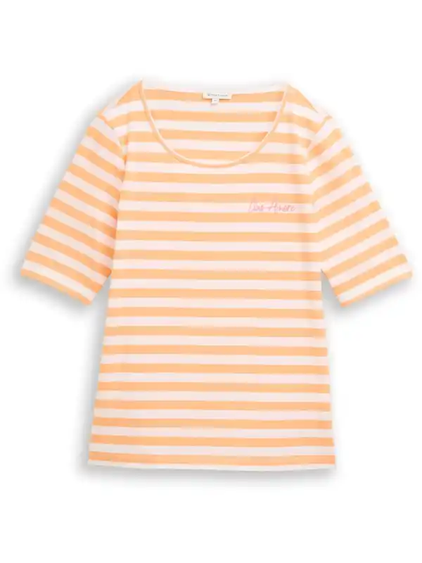 Bild 2 von Damen T-Shirt mit Streifenmuster Orange