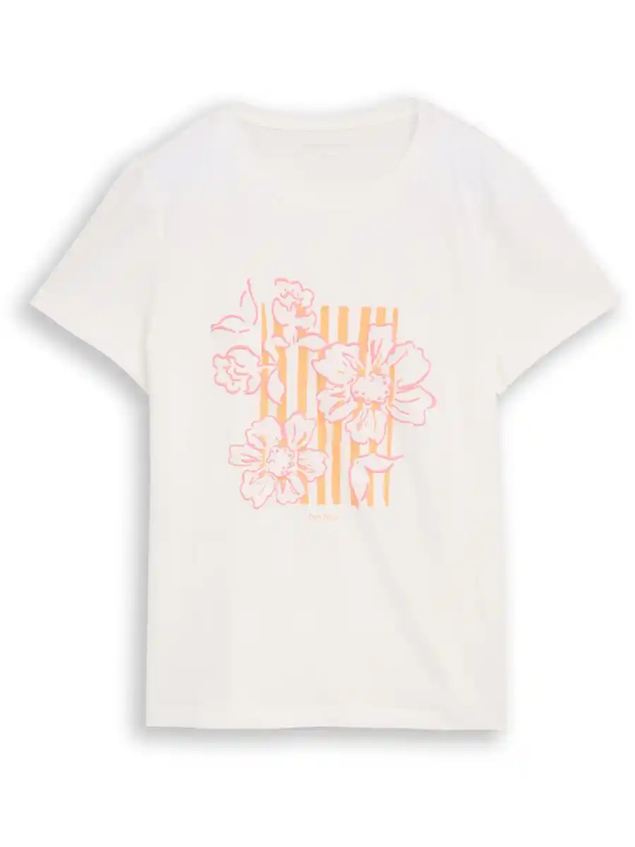 Bild 1 von Damen T-Shirt mit floralem Print Weiß