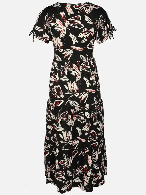 Bild 2 von Damen Jersey Kleid mit Alloverprint Schwarz