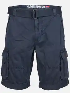 Herren Cargoshort im Used Look Blau