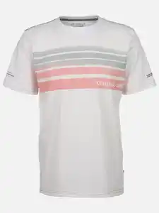 Herren T-Shirt mit Streifenpartie Weiß
