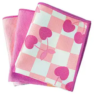 CROFTON Mikrofaser-Geschirrtücher 3er-Pack, Pink