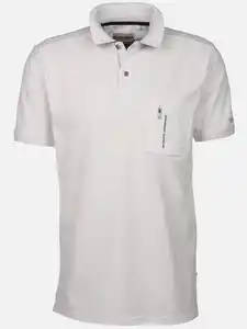Herren Poloshirt mit Brusttasche Weiß