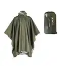 Bild 1 von Poncho 3‑in‑1 grün Onesize wasser- und winddicht mit Kapuze