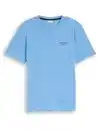 Bild 2 von Herren T-Shirt in melierter Piqué-Optik Blau