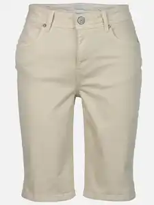 Damen Bermuda in Slim Fit Beige
