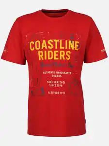 Herren Shirt mit Frontprint Rot