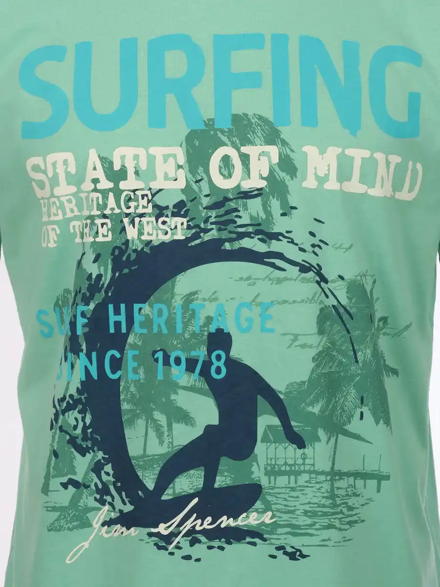 Bild 3 von Herren Shirt mit Frontprint Blau