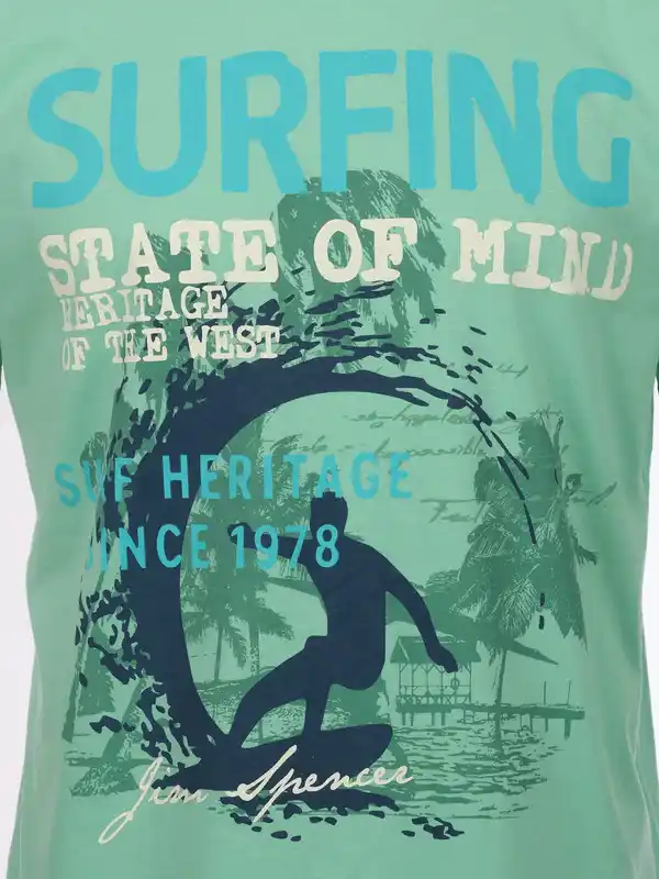 Bild 3 von Herren Shirt mit Frontprint Blau