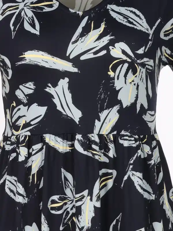 Bild 3 von Damen Jersey Kleid mit Alloverprint Blau