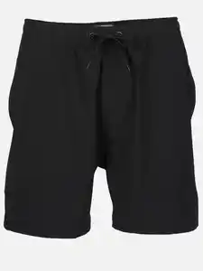 Herren Badeshorts unifarben Schwarz