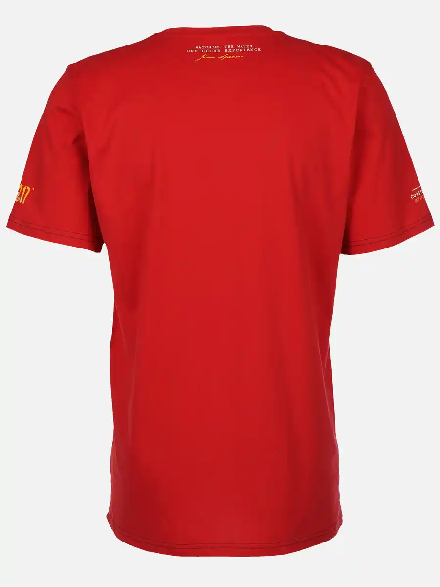 Bild 2 von Herren Shirt mit Frontprint Rot