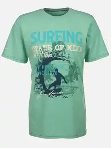 Herren Shirt mit Frontprint Blau
