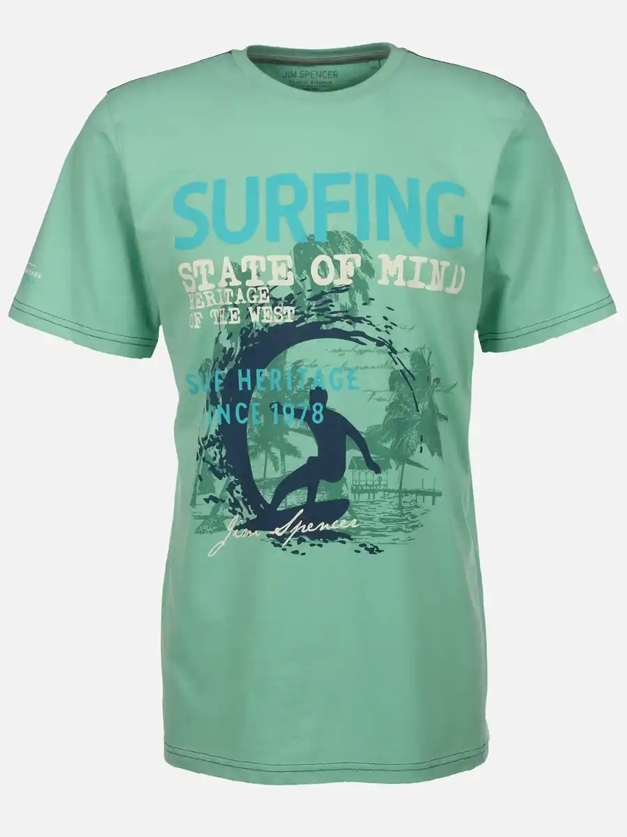 Bild 1 von Herren Shirt mit Frontprint Blau