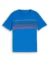 Bild 2 von Herren T-Shirt mit grafischem Brustprint Blau