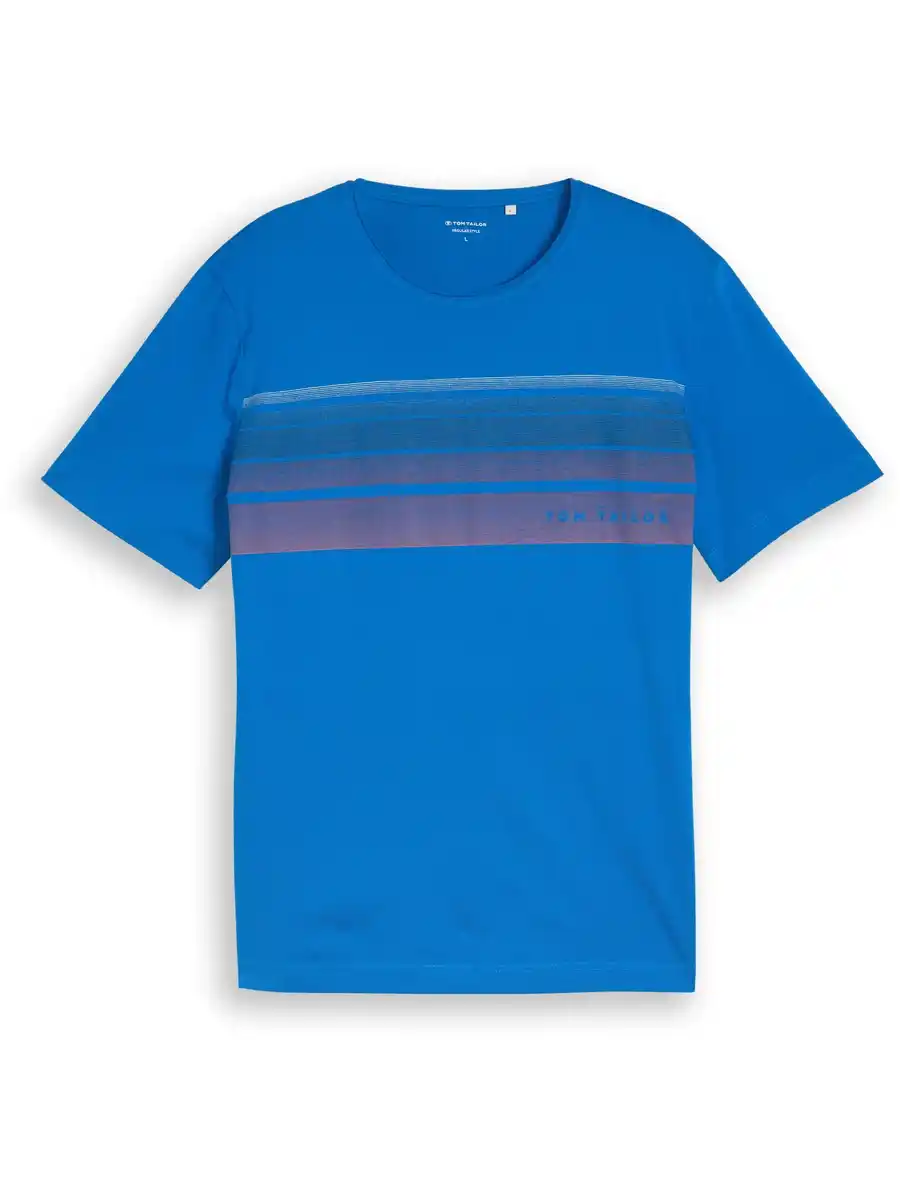 Bild 2 von Herren T-Shirt mit grafischem Brustprint Blau