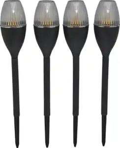 IDEENWELT Solar-Gartenleuchten 4er-Set
