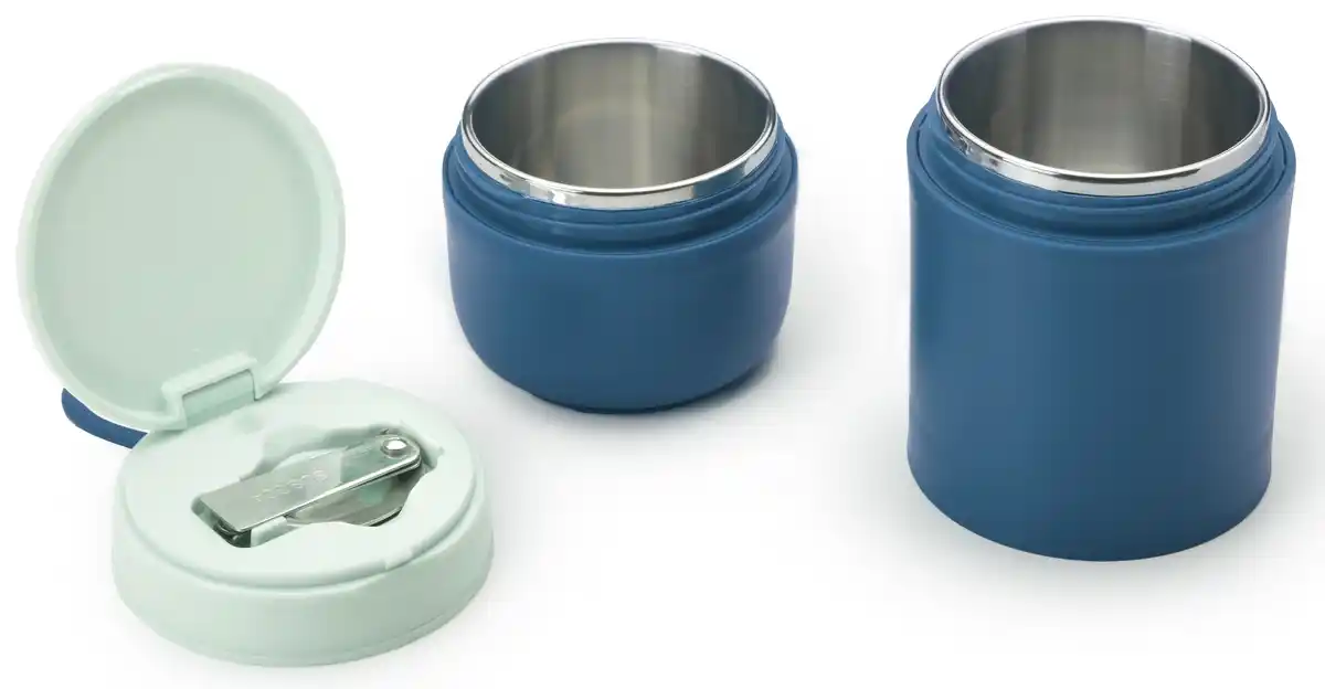 Bild 1 von IDEENWELT 2 in1 Thermobehälter mit Löffel blau