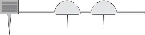 Bild 2 von IDEENWELT Solar-Bodenlichterkette mit 5 Halbkugeln