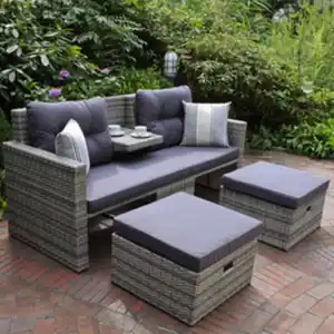 GARDEN PLEASURE Loungesofa, Kunststoff, 3-teilig